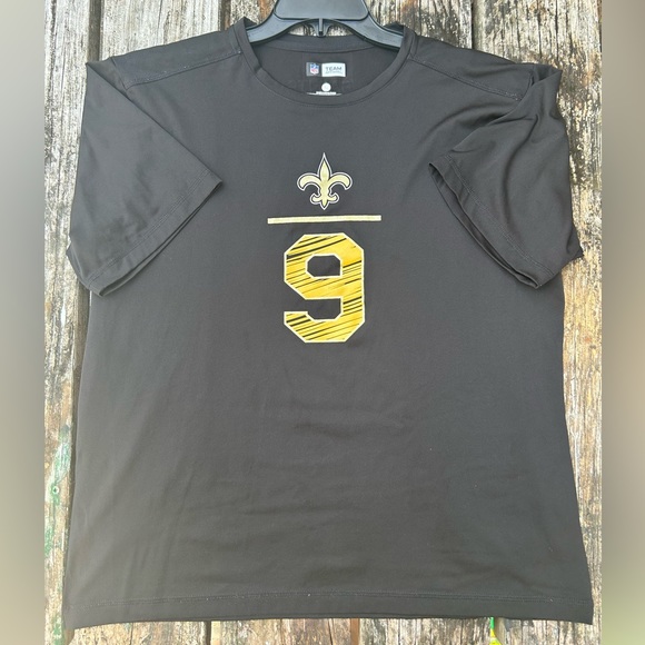 NFL Team Apparel New Orleans Saints Drew Brees #9 Short Sleeve Shirt. Large - Picture 3 of 5